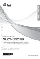 LG LW1015ER Air Conditioner Unit Operating Manual
